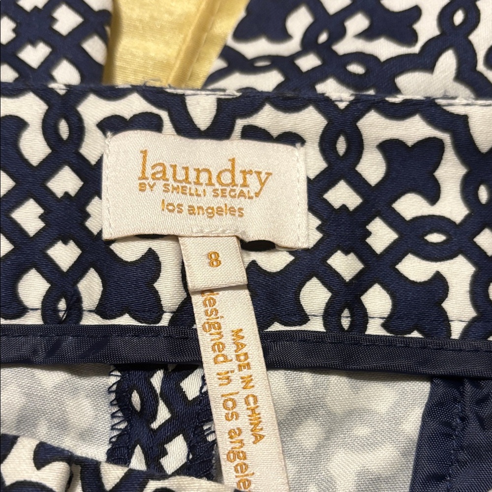 Laundry By Shelli Segal Inkblot Black and White Pants - Picture 3 of 5